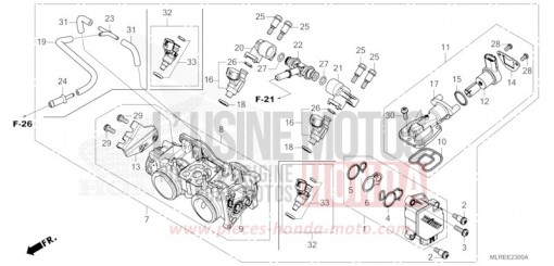 CORPS DE PAPILLON CB500FAT de 2026